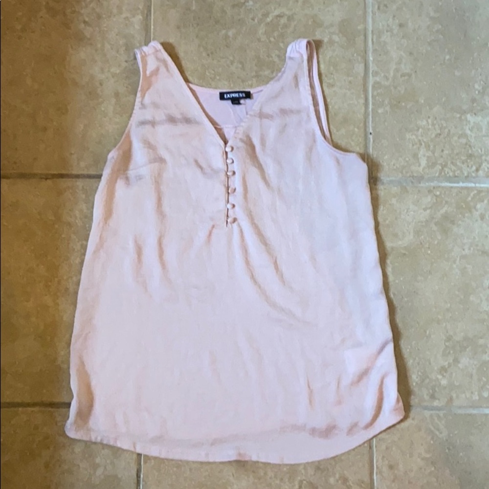Pink flowy tank top